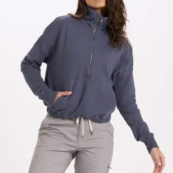 Vuori Sunnyside Half Zip Women's Half Zip Jacket Azure XL